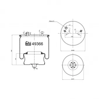 Soufflet à air, suspension pneumatique FEBI BILSTEIN