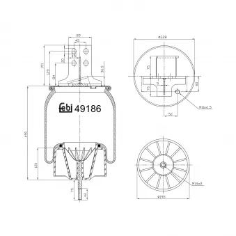 Soufflet à air, suspension pneumatique FEBI BILSTEIN