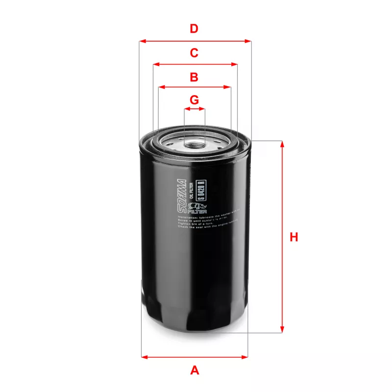 Filtre à huile SOFIMA S 0420 R