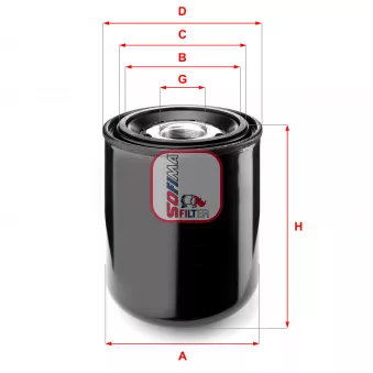 Cartouche de dessicateur, système d'air comprimé SOFIMA