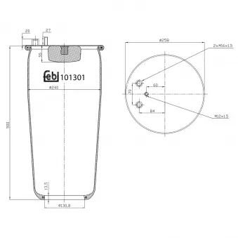 Soufflet à air, suspension pneumatique FEBI BILSTEIN