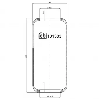Soufflet à air, suspension pneumatique FEBI BILSTEIN