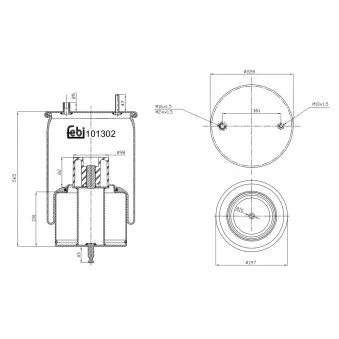 Soufflet à air, suspension pneumatique FEBI BILSTEIN