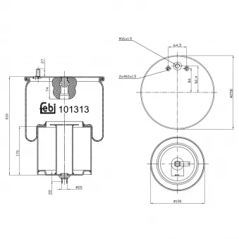 Soufflet à air, suspension pneumatique FEBI BILSTEIN