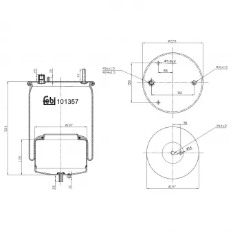 Soufflet à air, suspension pneumatique FEBI BILSTEIN