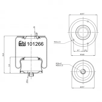 Soufflet à air, suspension pneumatique FEBI BILSTEIN