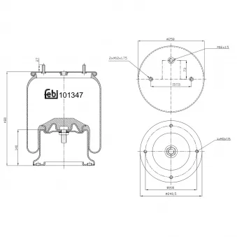 Soufflet à air, suspension pneumatique FEBI BILSTEIN