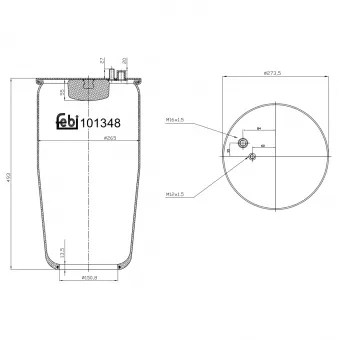 Soufflet à air, suspension pneumatique FEBI BILSTEIN