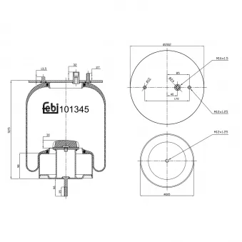 Soufflet à air, suspension pneumatique FEBI BILSTEIN