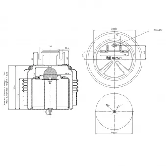 Soufflet à air, suspension pneumatique FEBI BILSTEIN