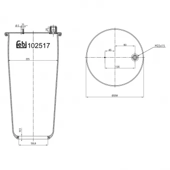 Soufflet à air, suspension pneumatique FEBI BILSTEIN