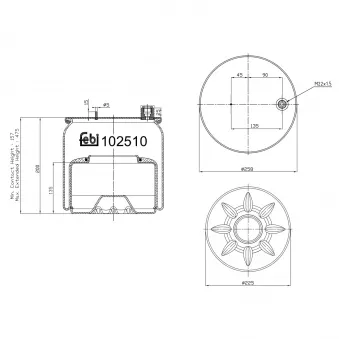 Soufflet à air, suspension pneumatique FEBI BILSTEIN