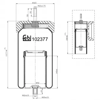 Soufflet à air, suspension pneumatique FEBI BILSTEIN