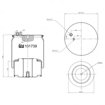 Soufflet à air, suspension pneumatique FEBI BILSTEIN