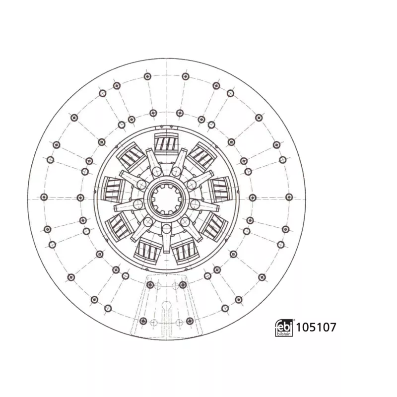 Disque d'embrayage FEBI BILSTEIN 105107