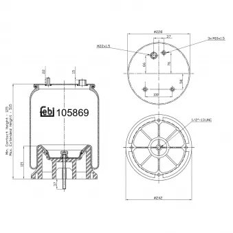 Soufflet à air, suspension pneumatique FEBI BILSTEIN