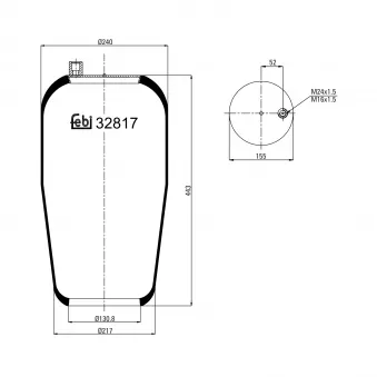 Soufflet à air, suspension pneumatique FEBI BILSTEIN