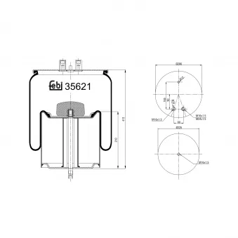 Soufflet à air, suspension pneumatique FEBI BILSTEIN