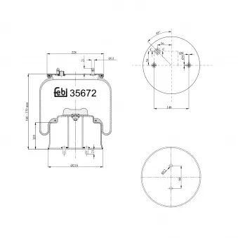 Soufflet à air, suspension pneumatique FEBI BILSTEIN