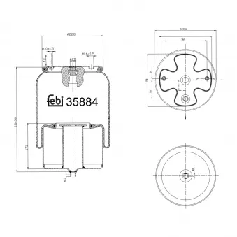 Soufflet à air, suspension pneumatique FEBI BILSTEIN