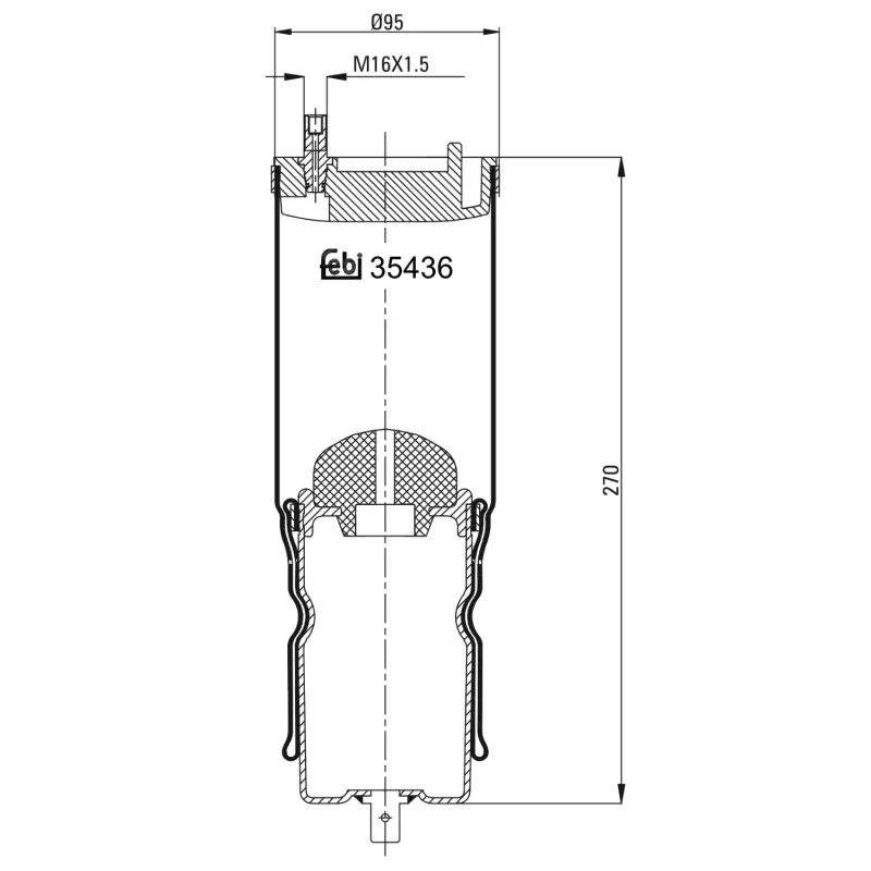 Soufflet à air, suspension pneumatique FEBI BILSTEIN 35436
