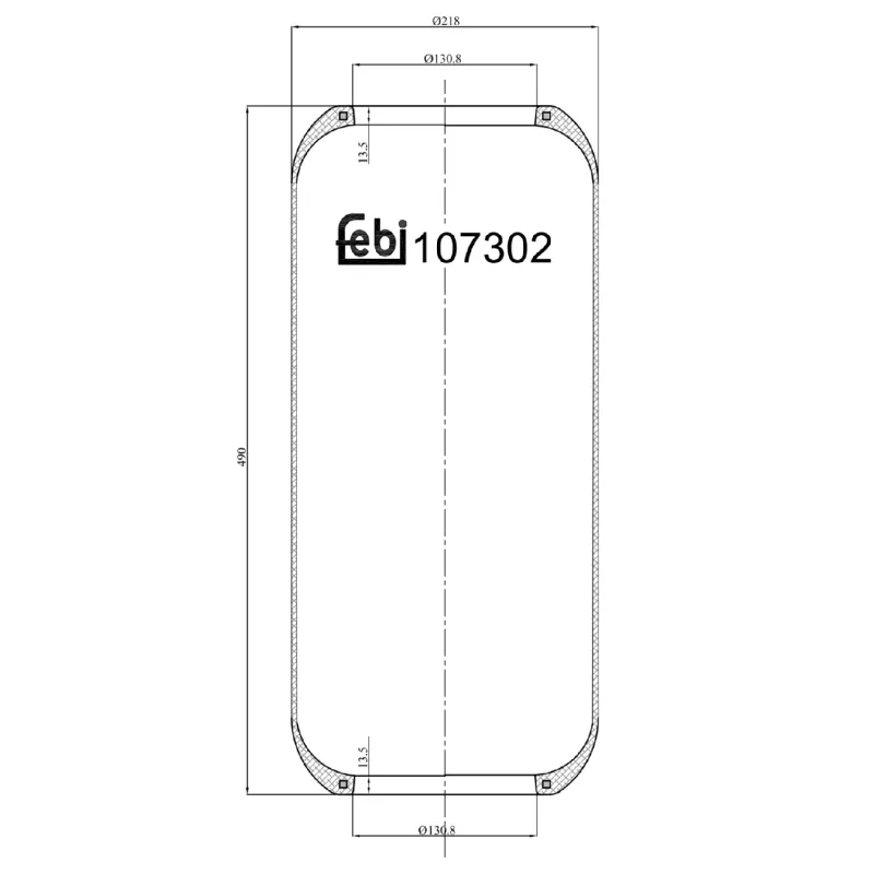 Soufflet à air, suspension pneumatique FEBI BILSTEIN 107302