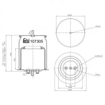 Soufflet à air, suspension pneumatique FEBI BILSTEIN