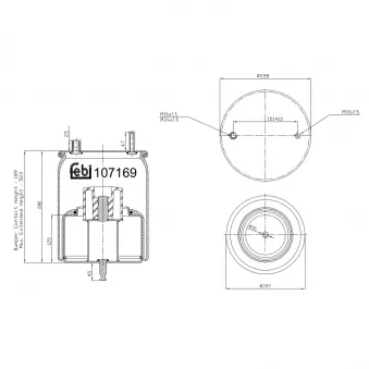 Soufflet à air, suspension pneumatique FEBI BILSTEIN
