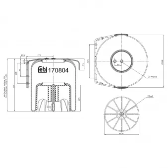 Ressort pneumatique, suspension pneumatique FEBI BILSTEIN