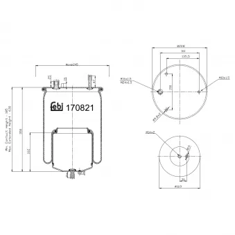 Ressort pneumatique, suspension pneumatique FEBI BILSTEIN