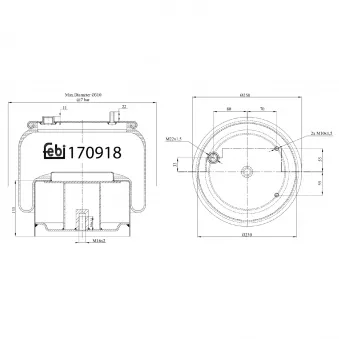 Ressort pneumatique, suspension pneumatique FEBI BILSTEIN
