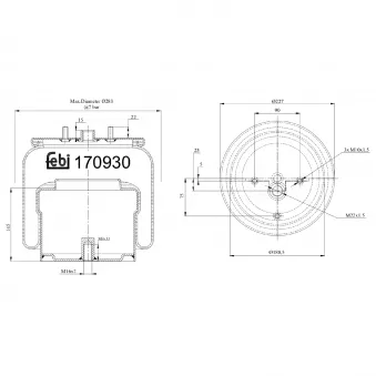 Ressort pneumatique, suspension pneumatique FEBI BILSTEIN