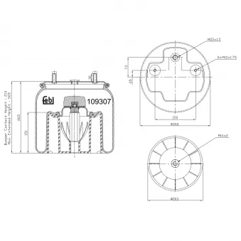 Soufflet à air, suspension pneumatique FEBI BILSTEIN