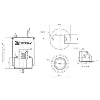 Soufflet à air, suspension pneumatique FEBI BILSTEIN