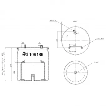 Soufflet à air, suspension pneumatique FEBI BILSTEIN