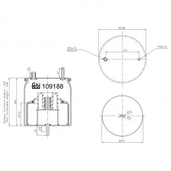 Soufflet à air, suspension pneumatique FEBI BILSTEIN