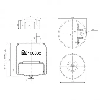 Soufflet à air, suspension pneumatique FEBI BILSTEIN