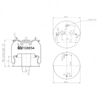 Soufflet à air, suspension pneumatique FEBI BILSTEIN