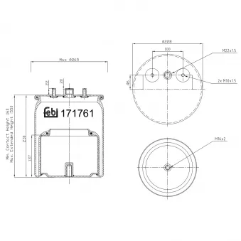 Ressort pneumatique, suspension pneumatique FEBI BILSTEIN