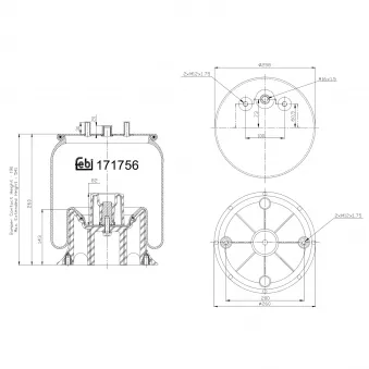 Ressort pneumatique, suspension pneumatique FEBI BILSTEIN