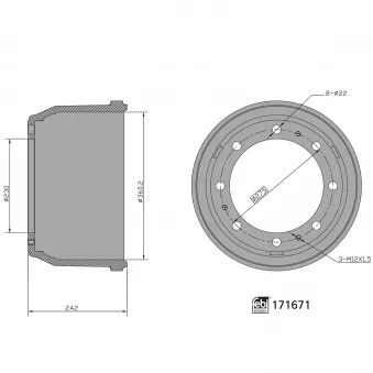 Tambour de frein FEBI BILSTEIN