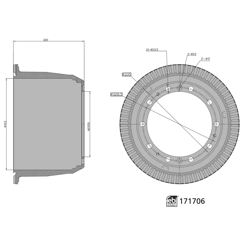 Tambour de frein FEBI BILSTEIN 171706