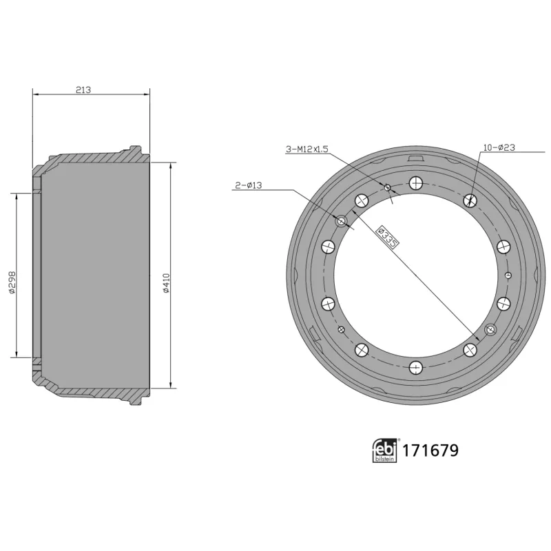 Tambour de frein FEBI BILSTEIN 171679