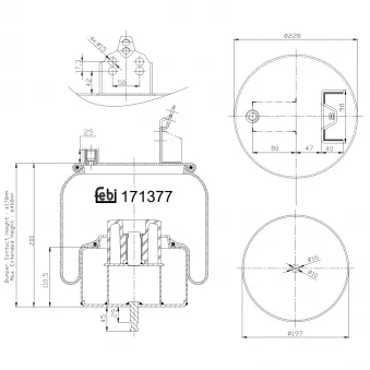 Ressort pneumatique, suspension pneumatique FEBI BILSTEIN