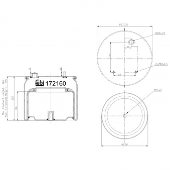 Ressort pneumatique, suspension pneumatique FEBI BILSTEIN