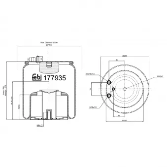 Ressort pneumatique, suspension pneumatique FEBI BILSTEIN