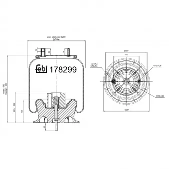 Ressort pneumatique, suspension pneumatique FEBI BILSTEIN