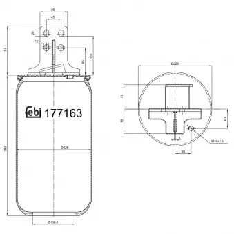 Ressort pneumatique, suspension pneumatique arrière gauche FEBI BILSTEIN