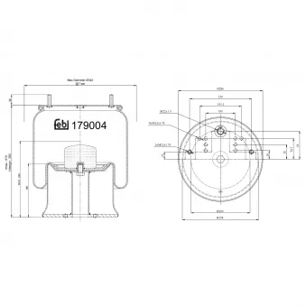 Ressort pneumatique, suspension pneumatique FEBI BILSTEIN