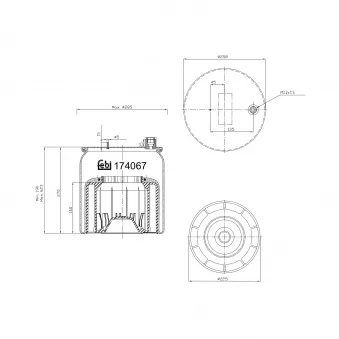 Ressort pneumatique, suspension pneumatique FEBI BILSTEIN